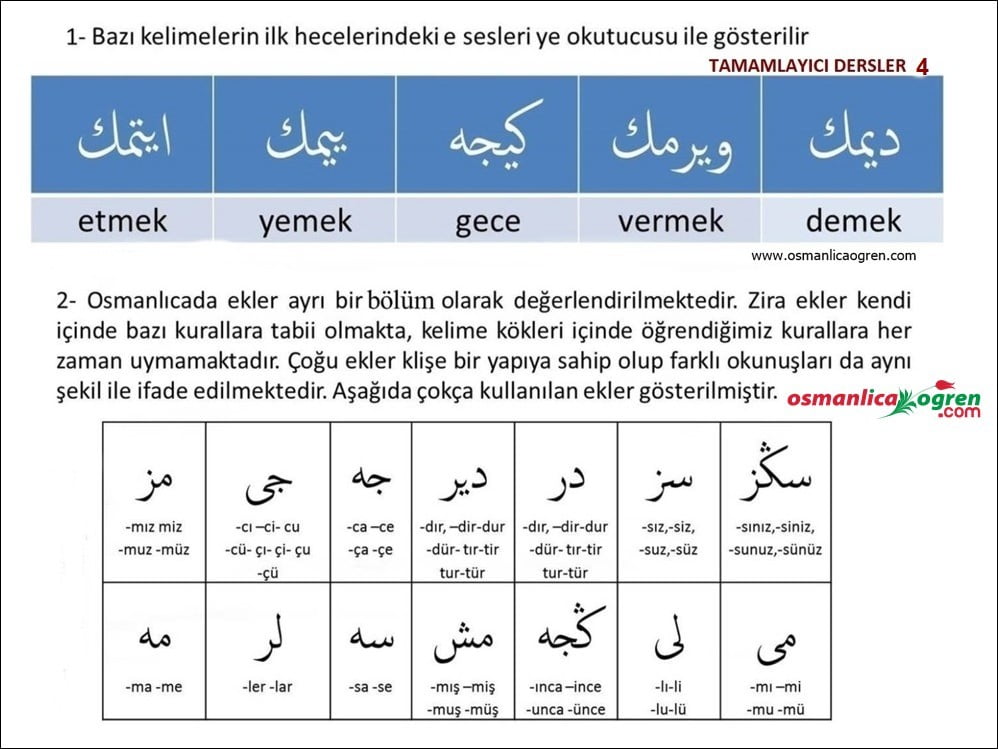Osmanlıca dersler